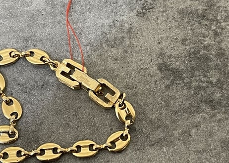 80-90s givenchy gold bracelet"H"