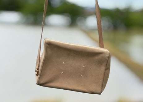 maison margiela leather box form shoulder bag