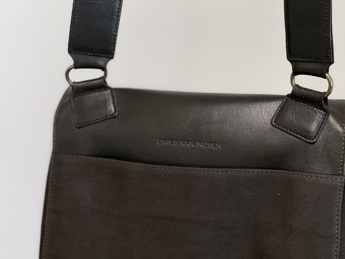 DRIES VAN NOTEN archive レザー メッセンジャーバッグ