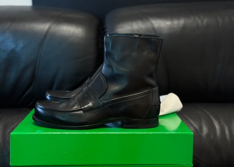 bottega veneta leather loafer boots dead stock