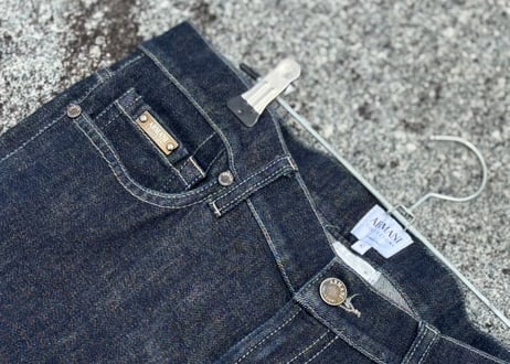 armani collezioni boots cut denim pants