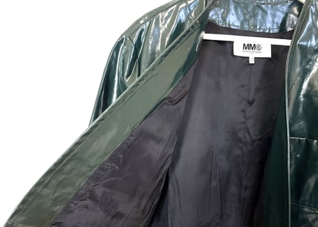 2018ss mm6 maison margiela coating coat green dead stock