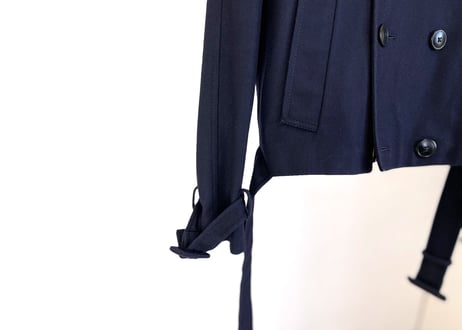 maison margiela short trench coat