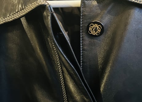 90's loewe leather coat