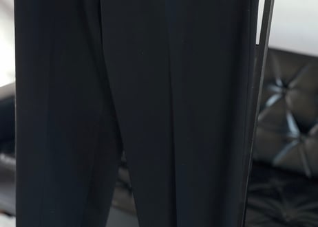 junko koshino black 5 button zip set up suit