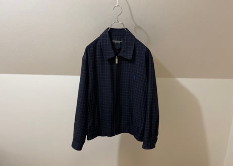 yves saint laurent blouson dark navy check