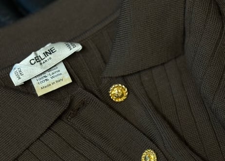 celine summer knit polo shirt