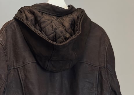80s leather fireman jacket