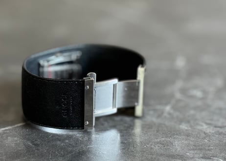gucci leather belt watch