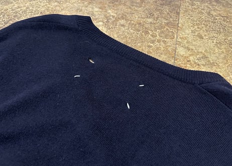 maison margiela elbow patch knit