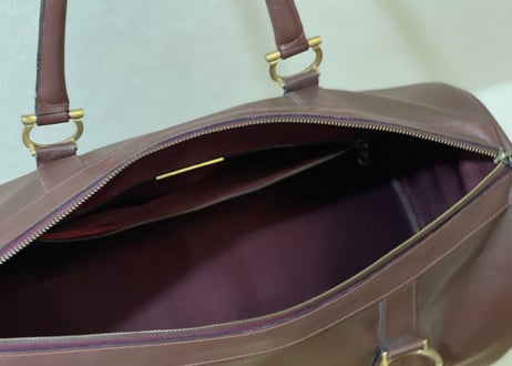 80-90s cartier leather bag
