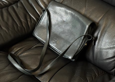 loewe anagram leather shoulder bag