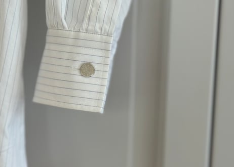 hermes serie button stripe shirt