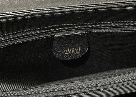 80s gucci large size bamboo leather bag