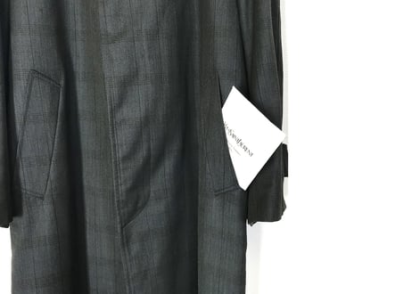 80-90s yves saint laurent  check long coat dead stock