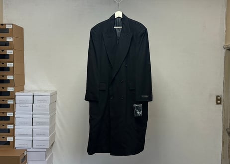 pure cashmere double long coat dead stock