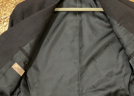 hermes set up suit black dead stock