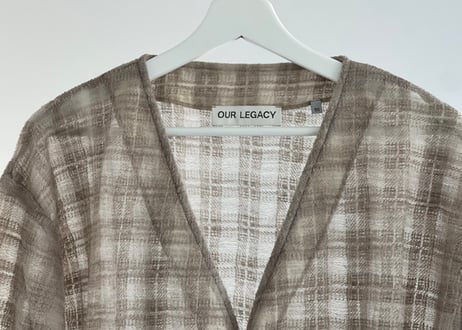 our legacy 2023 over size check cardigan dead stock