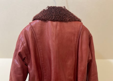 loewe leather double coat