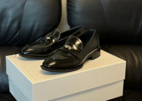 alexander mcqueen 2024ss leather heel loafer