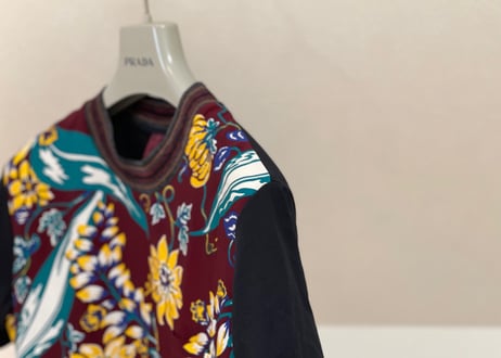 2014ss prada botanical pattern tops dead stock