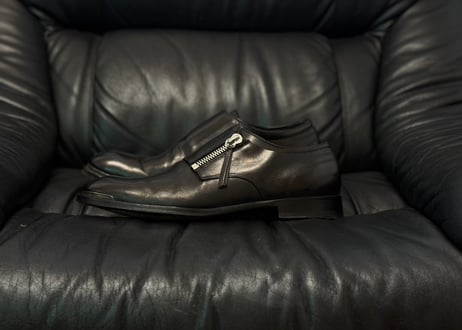 alexander mcqueen "by Salah Burton" leather zip dress shose