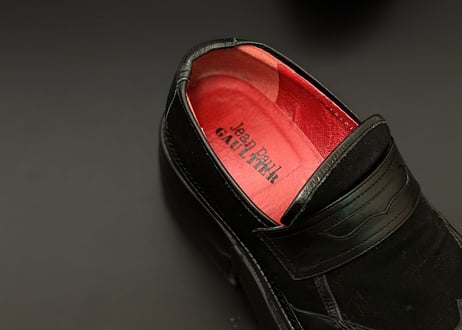jean paul gaultier leather platform shose