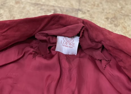 80s loewe leather double jacket