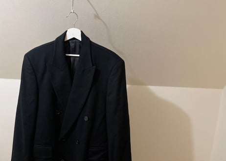 80-90s cashmere double chesterfield coat