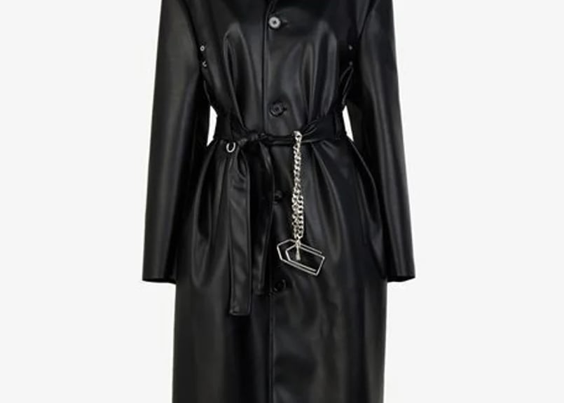 mm6 maison margiela 2022aw fake leather coat |
