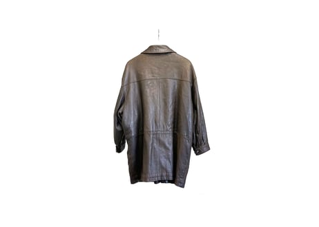 80s yves saint laurent leather coat