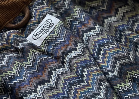 missoni switch corduroy stand collar coat