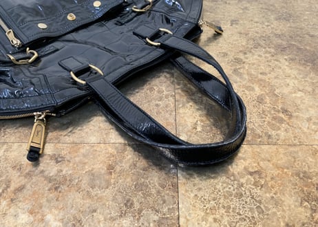 yves saint laurent rive gauche leather bag black