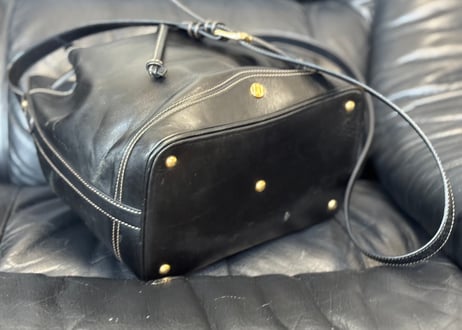 gold pfeil leather shoulder bag