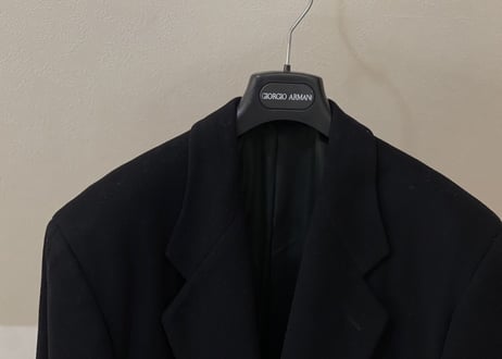 giorgio armani  virgin wool chesterfield coat