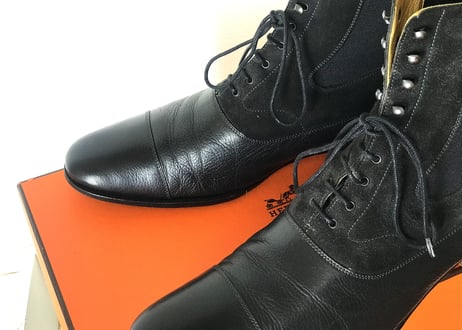 2018aw hermes lace-up boots size41