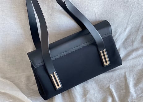 salvatore ferragamo nylon black shoulder bag