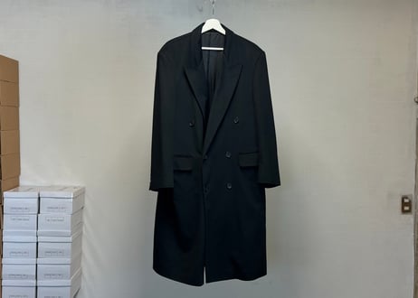 pure cashmere double long coat #D