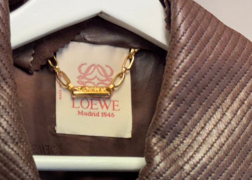 80-90s loewe leather anagram coat | weekend tokyo