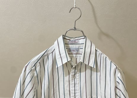 1980s christian dior stripe shirt