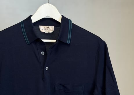 hermes 2024ss "H logo" polo shirt