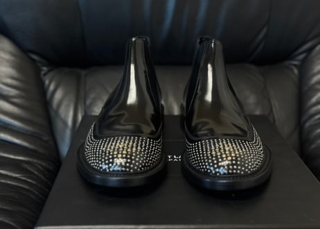 saint laurent studs side gore boots dead stock