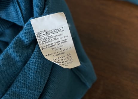 maison margiela elbow patch cardigan blue
