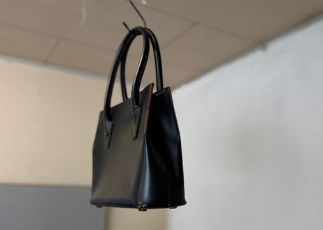 jilsander logo leather bag