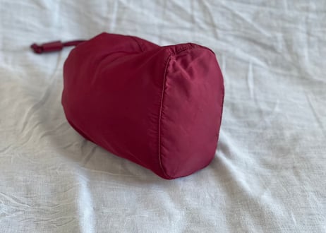 prada nylon "巾着" bag red