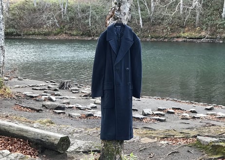 giorgio armani double chesterfield coat