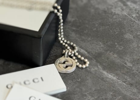gucci interlocking G silver necklace