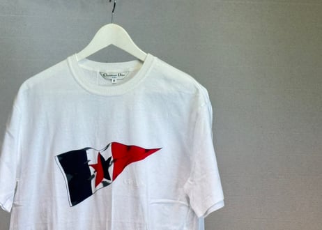 dior tricolor logo tops