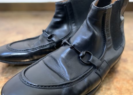 gucci side gore bit leather boots
