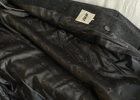 90's jum men double chesterfield coat